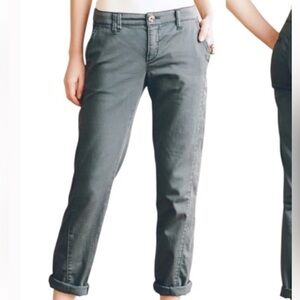 Anthropologie Pilcro Hyphen fit straight leg casual chino pants slate blue 30